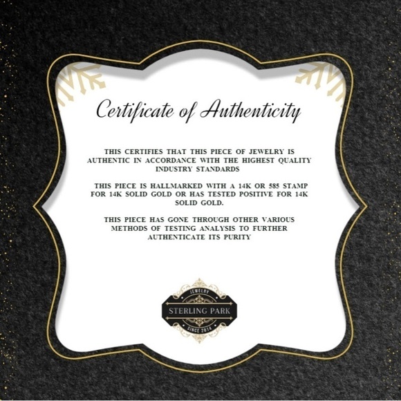 14k Gold White Cubic Zirconia Pave Half Hoop Earrings - Picture 7 of 7